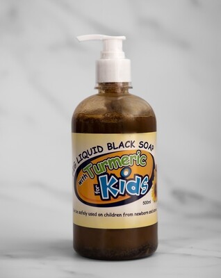 FIGTREE LIQUID BLACK SOAP WITH TURMERIC  FOR KIDS  (500ML)