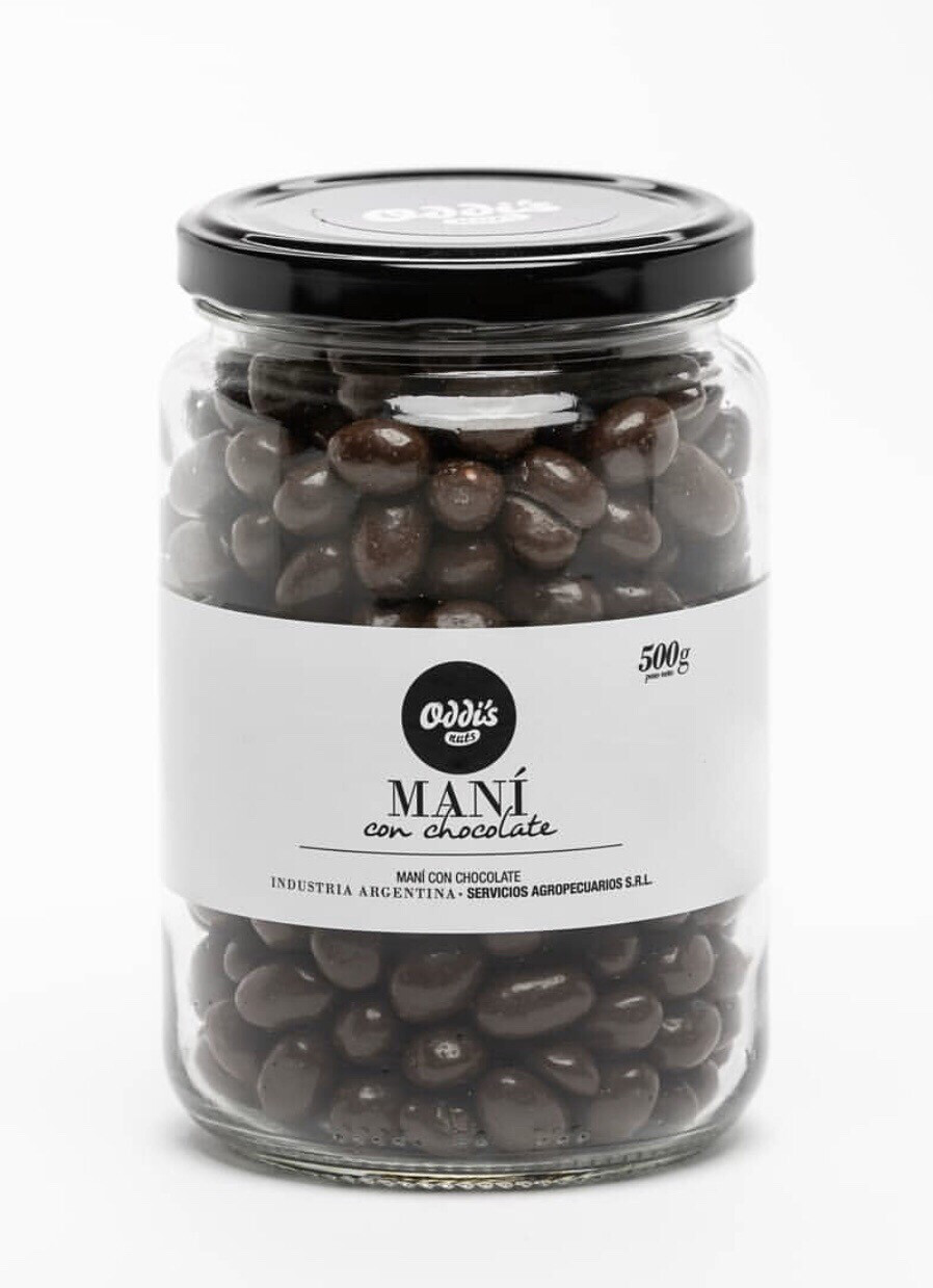 Maní con chocolate x 500 grs