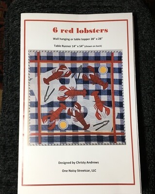 6 Red Lobsters pattern