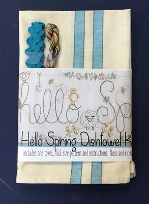 Dishtowel Kit Hello Spring