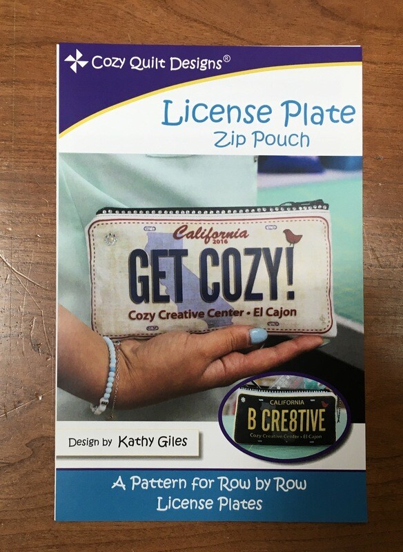 License Plate Zipper Pouch