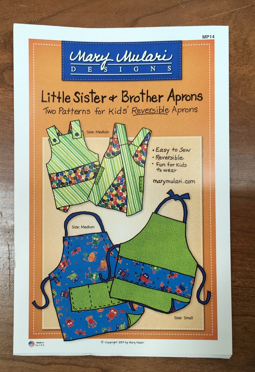 Little Sister Little Brother apron patten
