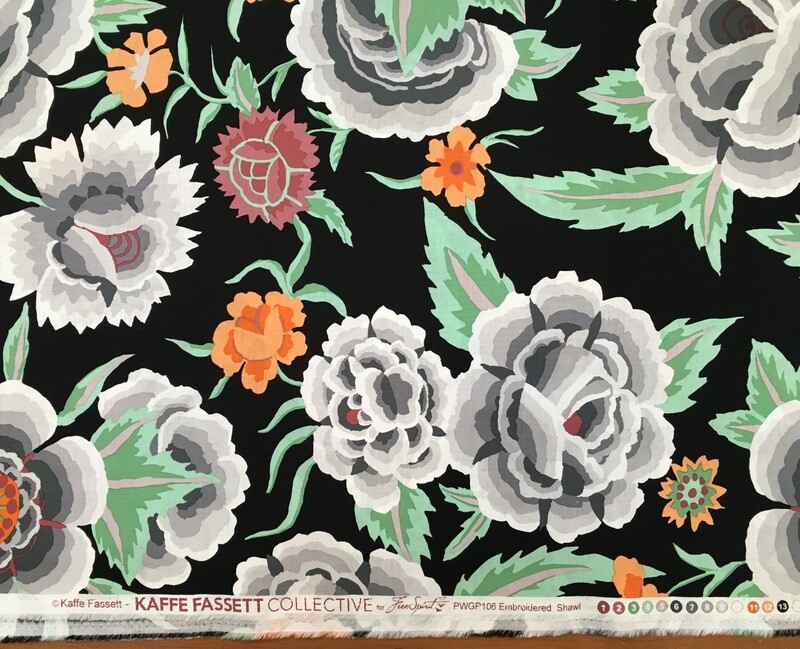 Kaffe Embroidered Shawl black