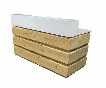 Holzbar massiv "weiß"