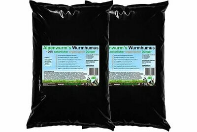 Wurmhumus / Wurmkompost - 20L | 100% natürlicher organischer Dünger