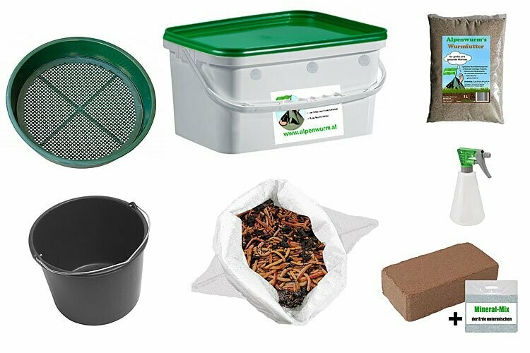 Wurmbox / Hälter-Eimer -  Einsteigerpaket