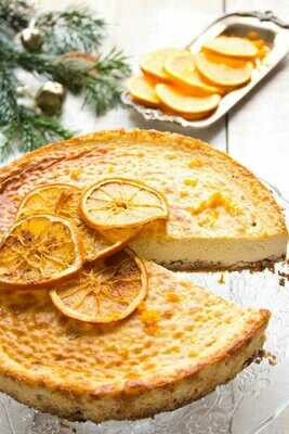 Cheesecake de portocale cu brandy fara zahar