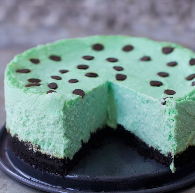 Cheesecake de menta keto