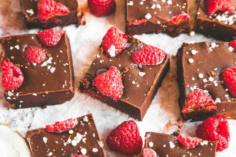 Keto fudge cu zmeura