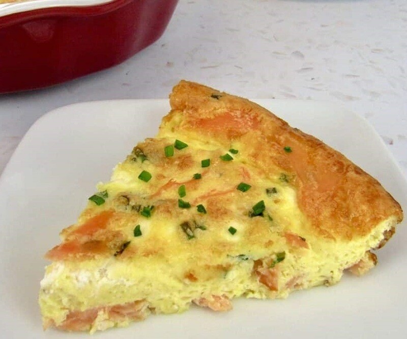 Quiche cu somon afumat keto