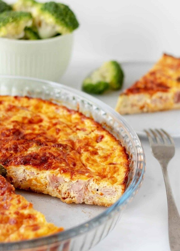 Quiche cu bacon si broccoli keto