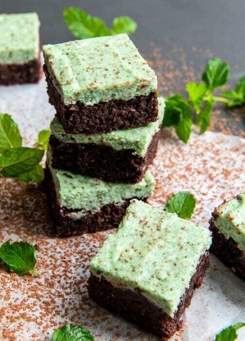 Brownie cu ciocolata si menta keto