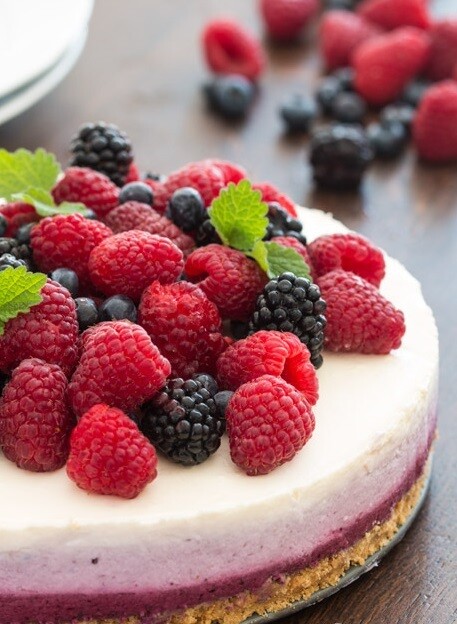 Tort - cheesecake ombre keto