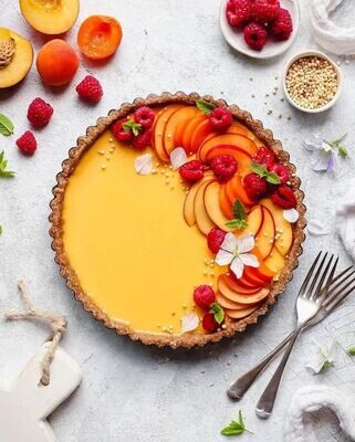 Tarta cu mango si caise