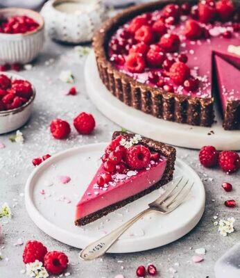 Tarta de ciocolata cu zmeura vegana