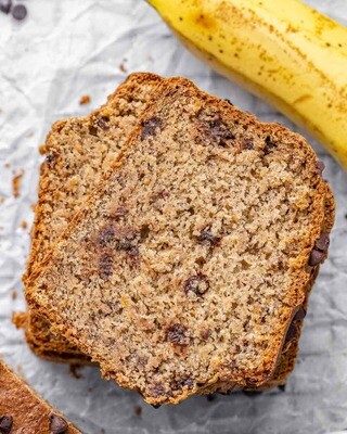 Banana bread cu cipsuri de ciocolata vegan
