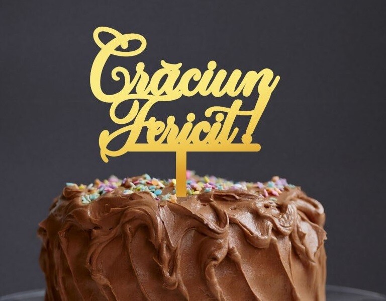 Topper tort Craciun Fericit