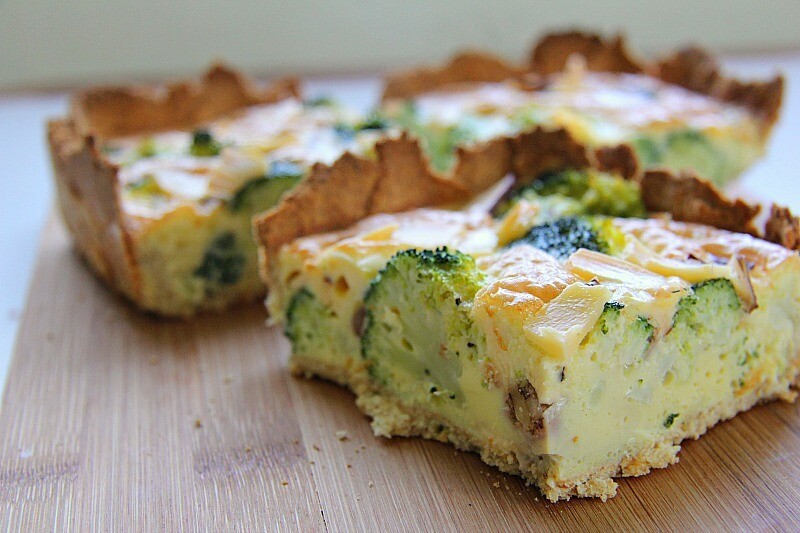 Quiche keto cu broccoli si nuci
