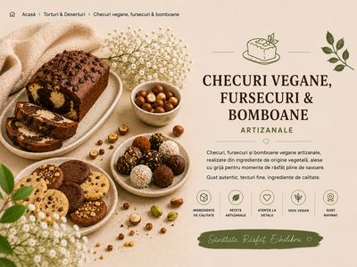 Checuri vegane, fursecuri și bomboane artizanale