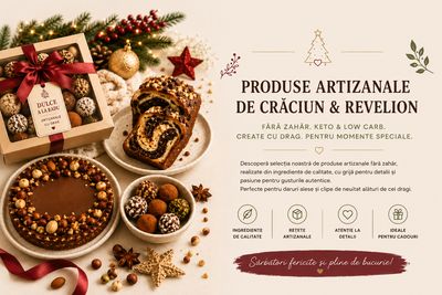 Produse de Crăciun și Revelion fără zahăr