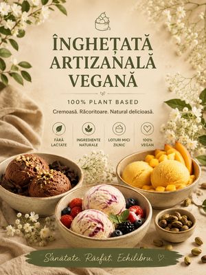 Inghețată artizanală vegană