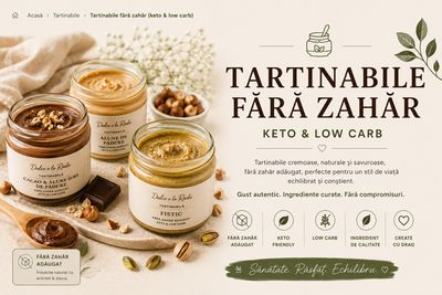 Tartinabile fără zahăr (keto &amp; low carb)