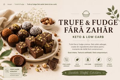 Trufe și fudge fără zahăr (keto &amp; low carb)