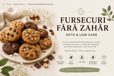 Fursecuri fără zahăr (keto &amp; low carb)