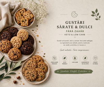 Gustări sărate &amp; dulci fără zahăr (keto &amp; low carb)