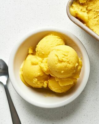Înghețată mango și banane (low carb &amp; vegan)