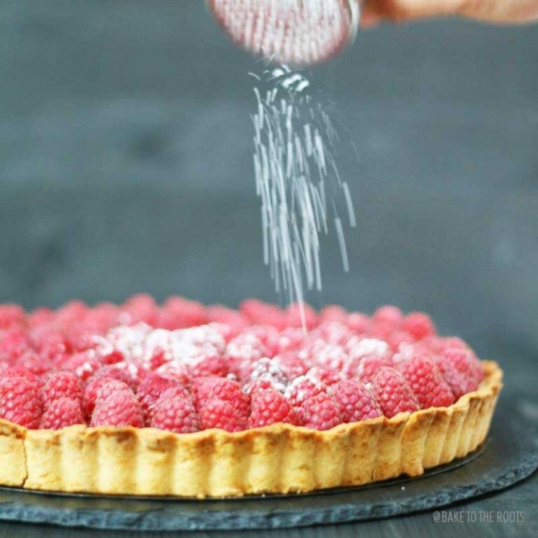 Tarta cu mascarpone si zmeura