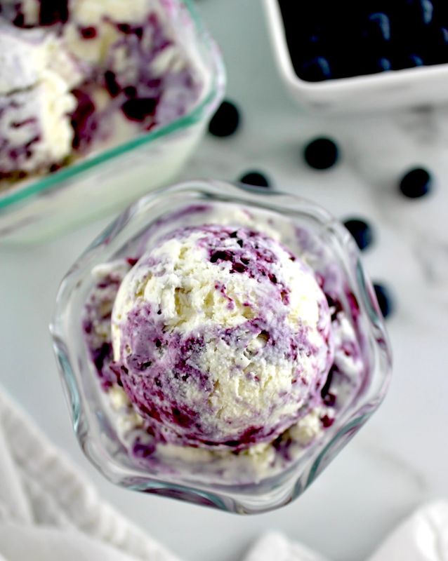 Înghețată vanilie, afine &amp; chia (Keto &amp; Low Carb)