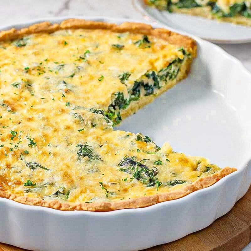 Quiche cu Spanac (keto &amp; low carb)