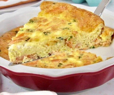 Quiche cu Somon Afumat (keto &amp; low carb)