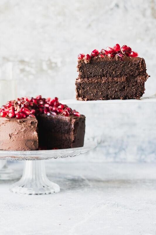 Tort de ciocolata cu rodie (fara lactate)