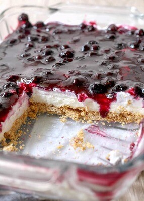 Cheesecake lasagna cu afine fara zahar