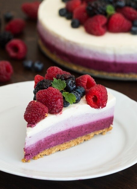 Tort - cheesecake ombre keto