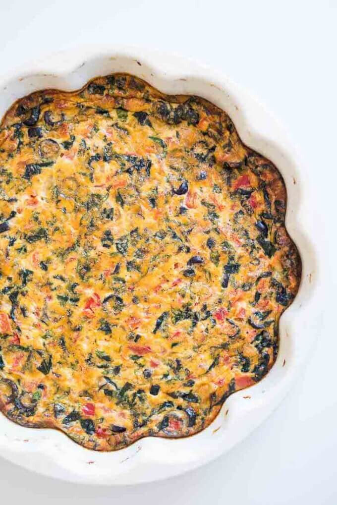 Quiche cu Măsline și Bacon (keto &amp; low carb, fără lactate)
