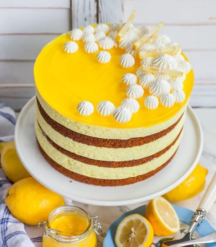 Tort artizanal cu crema de lamaie