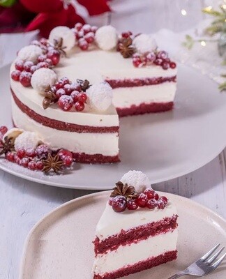 Tort Red Velvet Cheesecake, fără zahăr (keto &amp; low carb)