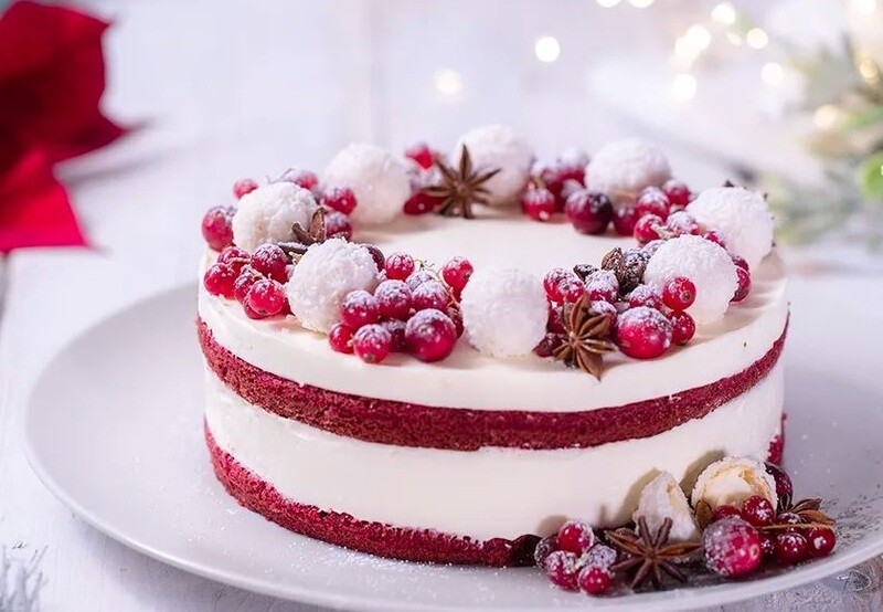 Tort Red Velvet Cheesecake, fără zahăr (keto &amp; low carb)