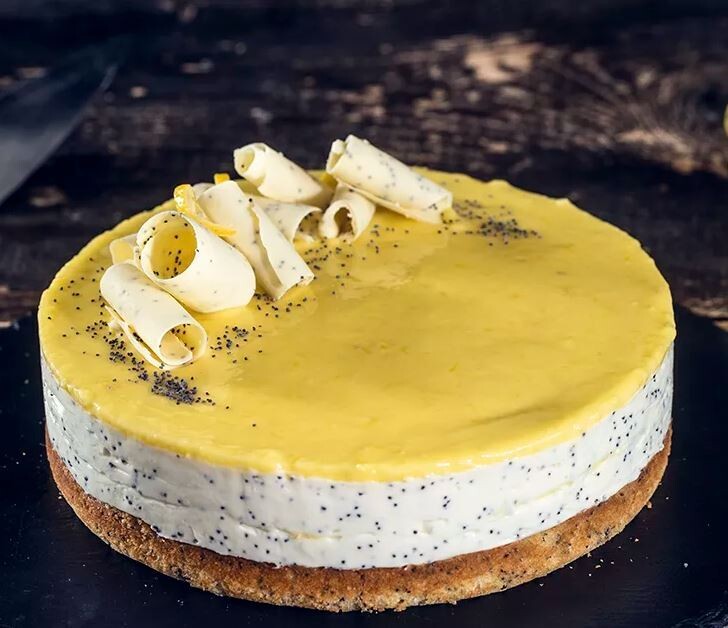 Tort cu mac și lemon curd fără zahăr (keto &amp; low carb)