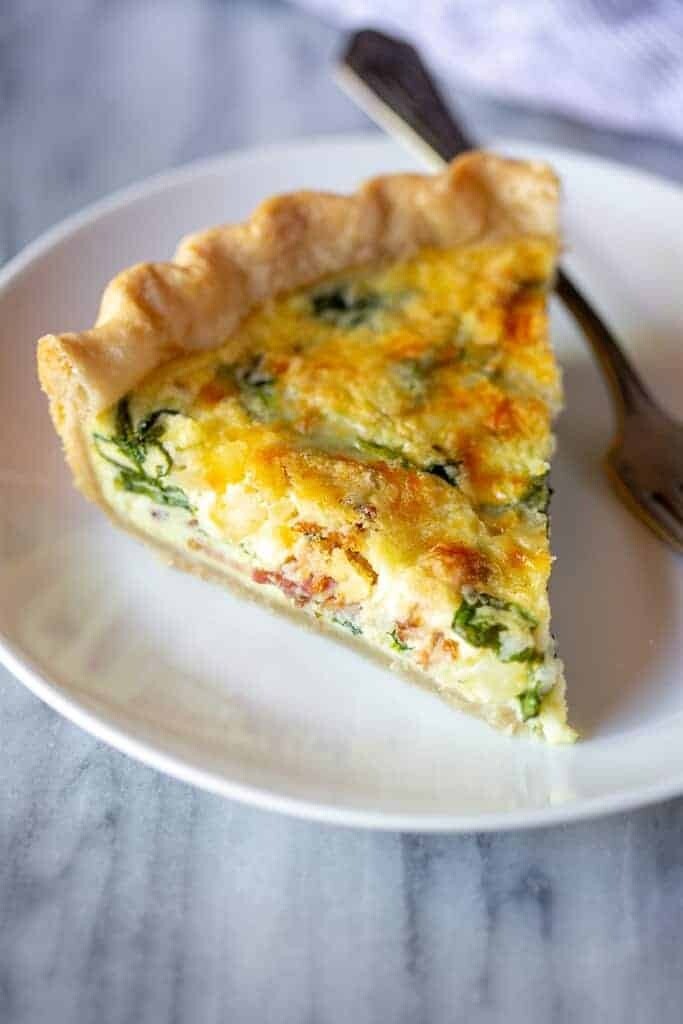 Quiche cu Spanac și Bacon (keto &amp; low carb, fără lactate)