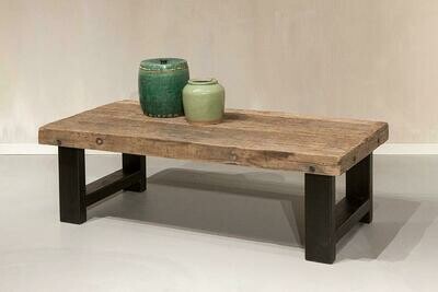 Robuuste oud houten salontafel 120 cm | Urban Collection