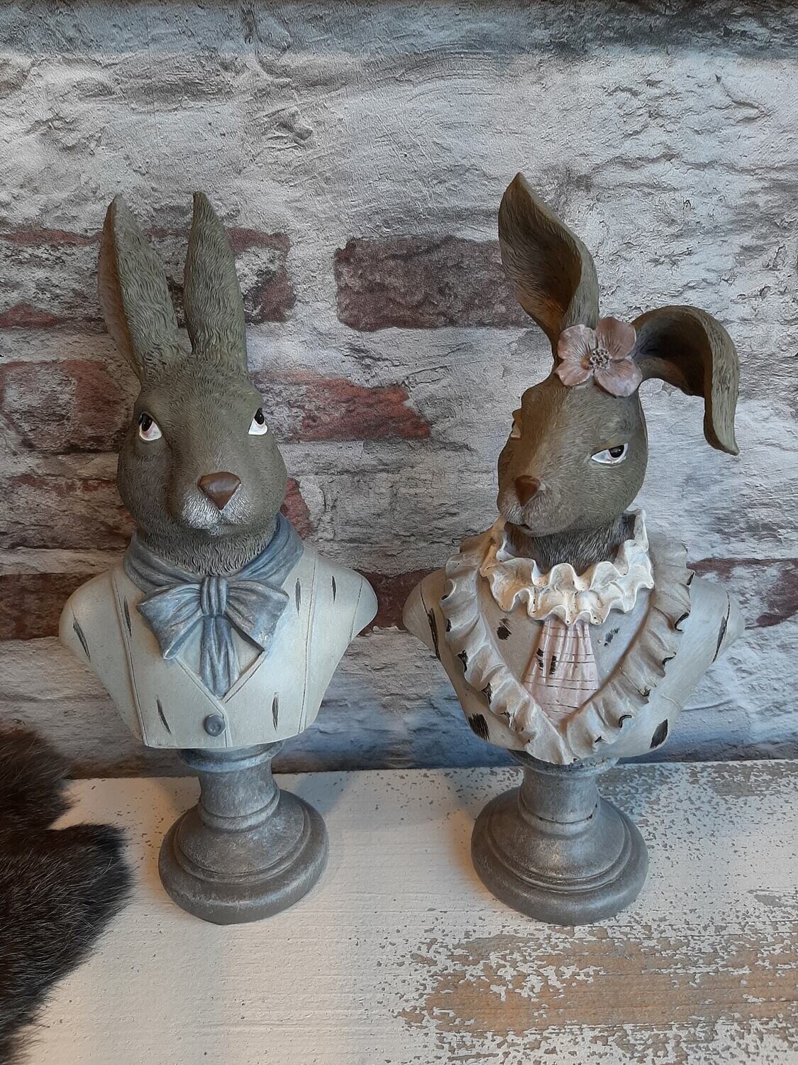 Set 2 bustes konijn