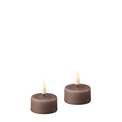 Mocca LED Tealight Candle D: 4,1 * 4,5 cm (2 stuks)