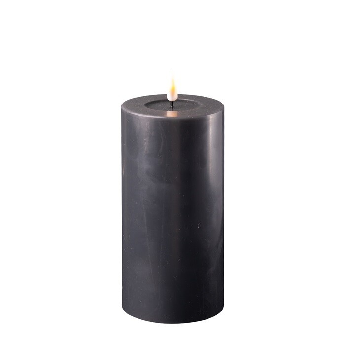 Black LED Candle D: 7,5 * 15 cm