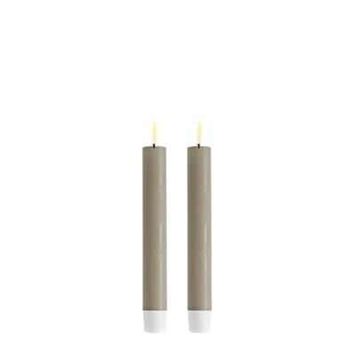 Sand LED Dinner Candle D: 2,2 * 15 cm (2 stuks)