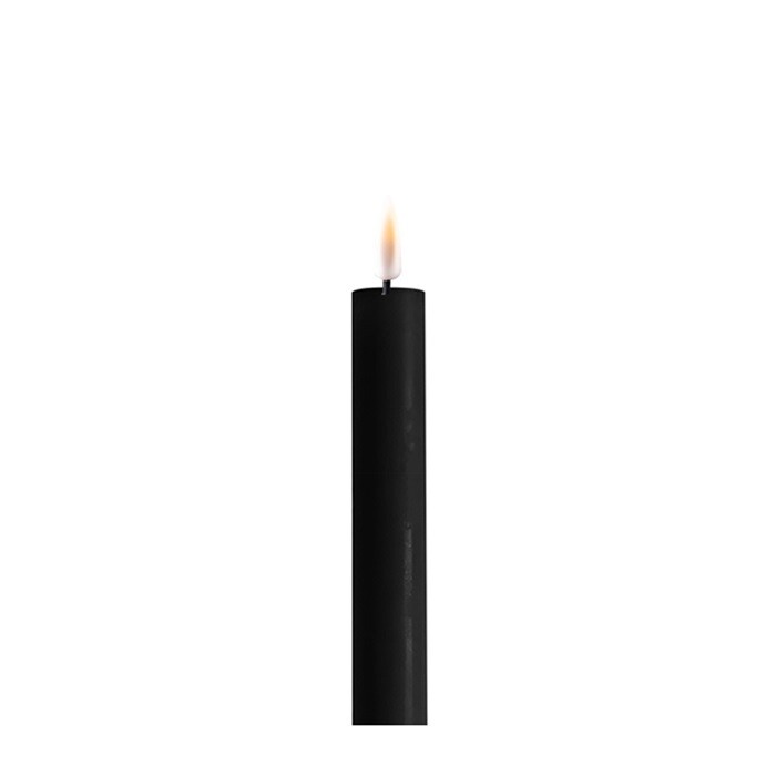 Black LED Dinner Candle D: 2,2 * 15 cm (2 stuks)