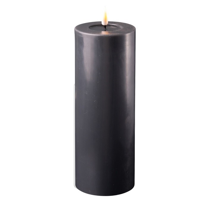 Black LED Candle D: 7,5 * 20 cm